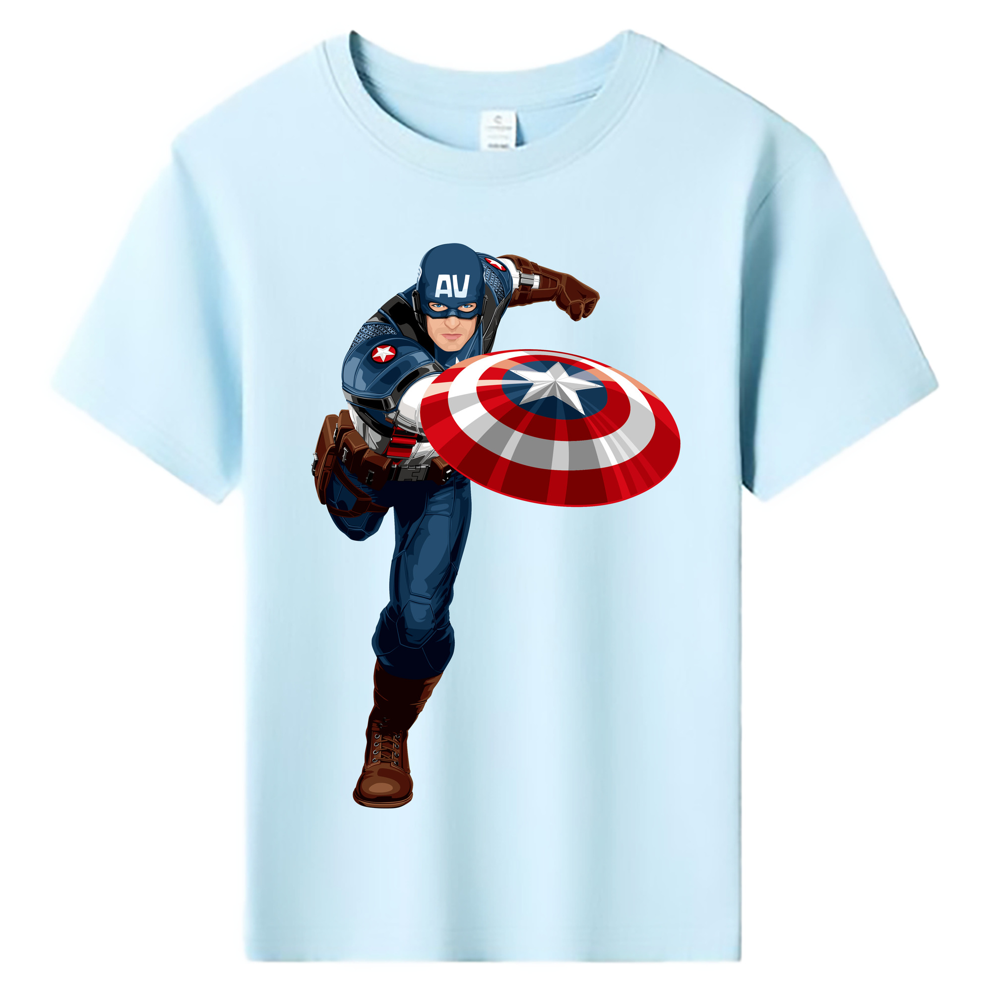 （画像用） アベンジャーズ The Avengers 綿100％キッズTシャツ（フロントプリント）